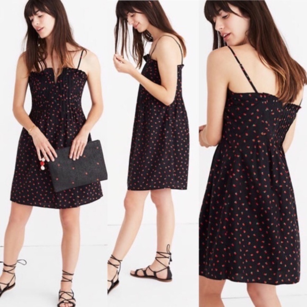 MADEWELL Cami Dress - BLACK - Picture 1 of 6